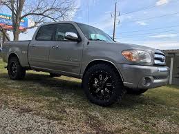 The tires are 33x12.50 toyo. Rimtyme Custom Wheels Tires 2006 Toyota Tundra Hooked Up With A Off Road