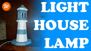 I developed this lighthouse pattern for a wooden house number i made for my mom. Diy Wood Lighthouse Lamp How To Make A Lighthouse Youtube