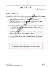 You can download these free templates to create your very own notary acknowledgements. Affidavit Of Execution Canada Legal Templates Agreements Contracts And Forms