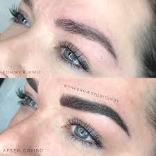 Before And After Combination Brow At Thebrowstudioindy Com Before And After Eyebrows Microblading Powder Fill S Microblading Brows Microblading Eyebrows