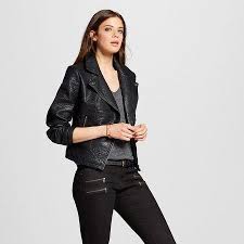 Xs 44 99 Women S Faux Leather Moto Jacket Mossimo Target Womens Faux Leather Moto Jacket What To Wear Fall Faux Leather Moto Jacket