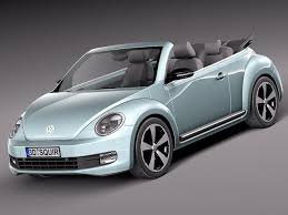 3d Model Vw Beetle Convertible 2013 C4d Obj 3ds Fbx Vw Beetle Convertible Beetle Convertible Volkswagen Beetle Convertible