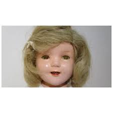 Vintage IDEAL Shirley Temple doll with original tagged dress and pin 20"