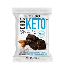 Chocxo Chocketo Dark Chocolate Coconut Almond Sea Salt Keto Snaps Snackathon Foods