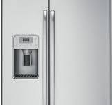 GE Profile™ 36 in. 21.9 Cu. Ft. Counter-Depth Stainless Steel Side-By-Side  Refrigerator