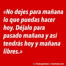 No Dejes Para Manana Lo Que Puedas Hacer Hoy Funny Picture Jokes Funny Phrases Funny Mom Quotes