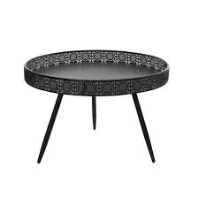 Table Basse Table D Appoint En Metal Noir A Motifs Ajoures D70xh45cm Pier Import Table Basse Table D Appoint En Metal Noir A M Coffee Table Furniture Table