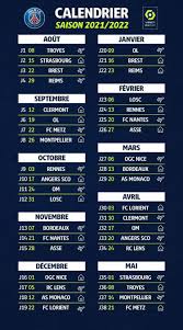 Le coup d'envoi de ce match sera donne a 21h00 le dimanche 23 mai 2021 Ligue 1 2021 22 Calendar Psg