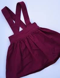 Hermosa Marron Falda De Tirantes Borgona Delantal Falda Cocuk Giyim Sirin Elbiseler Kiyafet