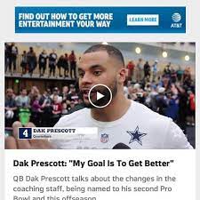 New Interview Out Now Link In Bio Dakprescott Probowl Dallascowboys Cowboysnation Football Dakattack Cowboys
