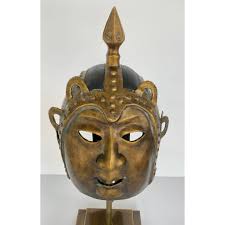 John Richard Brass Asian Helmet Mask