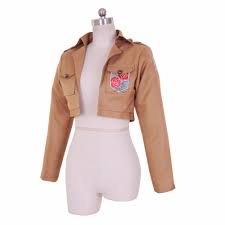 It comes in camel brown color. Anime Attack On Titan Jacket Shingeki No Kyojin Garrison Regiment Jacket Eren Jaeger Cosplay Costume Game Japanese Halloween Attack On Attack On Titanattack On Titan Shingeki Aliexpress