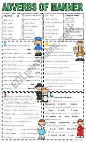 Students begin by choosing an animal, bird or fish they would like to be. Adverbs Of Manner Esl Worksheet By Vampire Girl 22