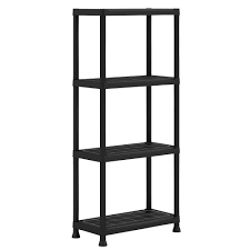 Form Flexi Store Black 4 Tier Shelving Unit H 1350mm W 600mm Departments Diy At B Q Plastic Shelves Shelves B Q