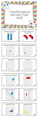 Use This Set Of 40 Task Cards To Help Your Students Review Translations Rotations And Reflections In The First Qu Geometry Task Cards Task Cards Teaching Math