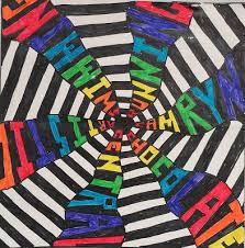 Sinking Springs Art Art And Math Sixth Grade Radial Name Design Name Art Projects Elementary Art Projects Spring Art