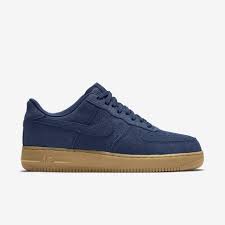 Black And Blue Air Force 1 Low Nike Air Force 1 Low Midnight Navy Gum Light Brown Sneakers Fashion Sneakers Men Fashion Sneakers