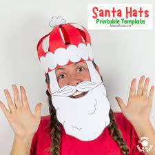 How to make easy santa christmas cards. Paper Santa Hat Craft To Make And Wear Kids Craft Room