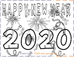 Printable Happy New Year 2020 Coloring Pages New Year Coloring Pages New Years Activities Coloring Pages For Kids