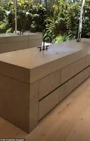 Kim Kardashian Explains Her Basin Less Sinks In Her Mansion After Fans Were Confused By The Design Daily Kim House Kardashian Home Bathroom Renovation Cost kim kardashian explains her basin less
