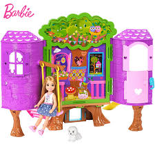 La casa de los sueños de barbie. Casa De Arbol De Barbie Con Toboganes Y Columpios Fpf83 Bonita Muneca Princesa Barbie Juego De Regalo Casa De Juego Para Nina Juguete Para Mascotas Munecas Aliexpress