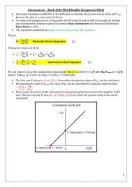 Lineweaver - Burk Plot Accurate Determination Of Vmax | Ppt