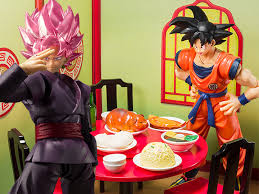 Maybe you would like to learn more about one of these? Bandai Tamashii Nations S H Figuarts Goku Black Super Saiyan Rose Goku Eating Scene Set Pre Orders