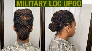 Military Loc Updo Style Loc Updo Updo Styles Military Hair