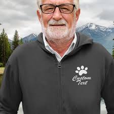 Paw Print Full Zip-up Hoodie Personalized Dog and Cat Mom Zipup Sweatshirt  Custom Hooded Sweatshirt for Best Friends Gift Dog Mom Dog Dad