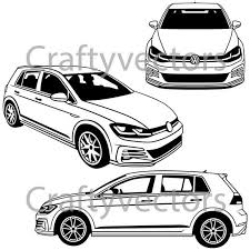 Vw Golf Gti 2019 Vector Etsy In 2021 Golf Gti Volkswagen Golf Gti Vw Golf