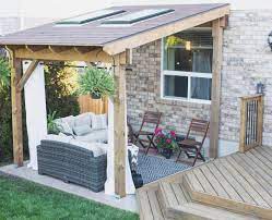 Britt My Daily Randomness On Instagram Diy Project Spotlight Covered Patio Our Backyard Covered Patio Design Small Outdoor Patios Small Backyard Patio