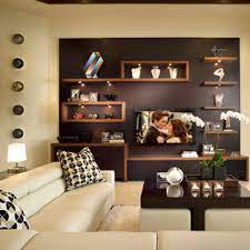 Wall decor ideas around tv cool hippie rooms 554 x 415. Floating Shelves Around Tv Contemporary Houzz