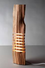 Bedside table lamp, aooshine minimalist solid wood table lamp bedside desk lamp with square flaxen fabric shade for bedroom, dresser, living room, kids room, college dorm, coffee table, bookcase. Minimalist Split Wood Lights And Sculptures By Split Grain Wood Lamps Wood Light Wood Diy