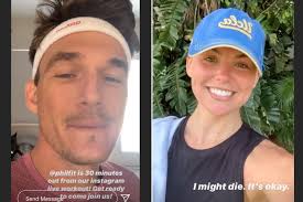 Tyler Cameron and Hannah Brown host live workouts