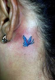 For ladies who love pretty and feminine. Butterfly Tattoo Behind Ear Tattoo Gallery Collection