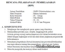 Rpp Bahasa Indonesia Kelas 9 Semester 2 K13 Revisi 2020 Websiteedukasi Com