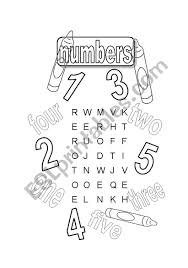 One two three four numbers. Numbers 1 2 3 4 5 One Two Three Four Five Review Esl Worksheet By Im Lety