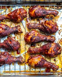 The drumsticks should also move easily in the joints at this point. Crispy Baked Bbq Chicken Drumsticks Healthy Fitness Meals