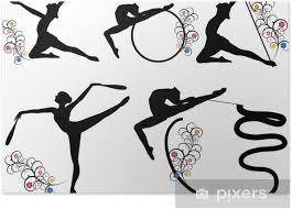 The sport combines elements of gymnastics, dance and calisthenics; Ginnastica Ritmica Poster Pixers We Live To Change