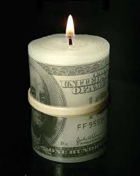 Bundled Cash Candles Money Candle Candles Burning Candle