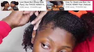 To reduce pressure on your edges, switch your bun back and forth between high and low every few days. Sleekest How To Sleek Low Ponytail Ever For Thick Kinky Natural Hair Ft Curly Hergivenhair Video Dailymotion