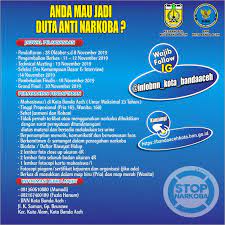 Bnn ungkap sindikat narkoba internasional di sumsel dan aceh 28 jan 2021. Banda Aceh Buka Pendaftaran Duta Anti Narkoba