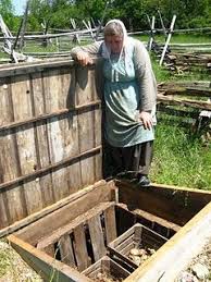 In a corner of your basement, build two walls, drill holes in concrete foundation and you have a vent system. Awesome Idea A Root Cellar Without Needing A Basement Or Having To Build A Separate Building Root Cellar Cellar Root Cellar Storage