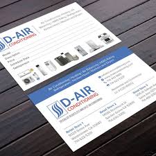 Running a profitable hvac business requires carefully billing customers for the services, repairs what payment methods do you accept? Design A Business Card For An Air Conditioning Company Business Card Contest 99designs