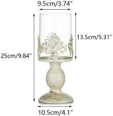 Find great deals on ebay for black metal candle holders. L L Nuptio Pcs Of 2 Vintage Metal Pillar Candle Holder Antique Hurricane Candlestick With Glass Screen Cover Accent Display For Home Wedding Candlelight Dinner Decoration Candles Holders Candlestick Holders
