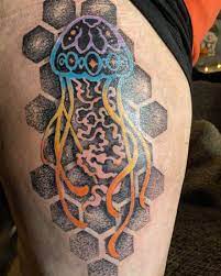 My jellyfish completed by David Martinez at next chapter tattoo in Clovis  New Mexico : r/tattoos