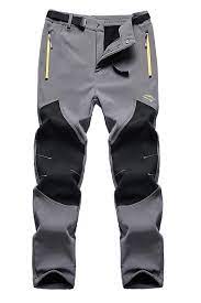 Men S Snow Pants Outdoor Water Repellent Windproof Fleece Hiking Ski Cargo Pants 01 Dark Grey Cg187as2t5t Size Small Hiking Pants Mens Best Hiking Pants Best Hiking Boots