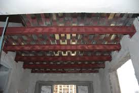 Simple Steel Beam Supported Cast In Place Concrete Floor On Corrugated Steel Decking Watch Out For The Wall Connection S Concrete Floors Concrete Steel Beams