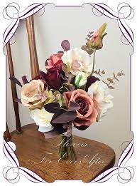 Artificial flower arrangements add a beautiful sense of life, colour and sophistication to your home and office. Gabrielle Bridesmaid Bouquet Ii Artificial Bridal Bouquets Silk Wedding Flower Packages Flowers For Ever After