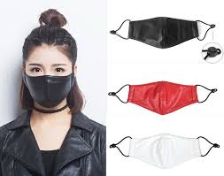 Synthetic Leather Black Face Mask Red White Mouth Mask Muffle Unisex 3 Colors Ebay Leather Face Mask Mouth Mask Fashion Fashion Face Mask